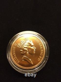 Great Britian 1991 5 Pound Brilliant Gold Coin Uncirculated