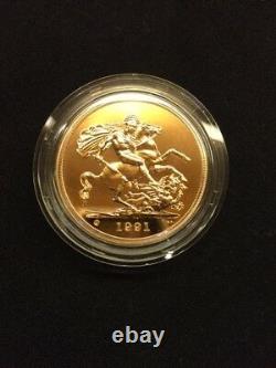 Great Britian 1991 5 Pound Brilliant Gold Coin Uncirculated