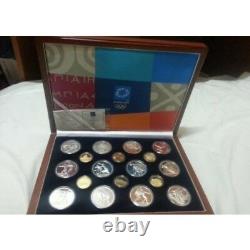 Greece, 2004 olympic, gold & silver proof coin set, 6 gold, 12 siver coin