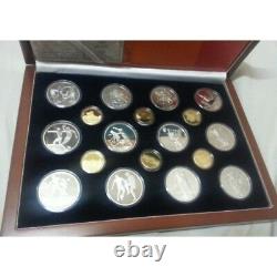 Greece, 2004 olympic, gold & silver proof coin set, 6 gold, 12 siver coin