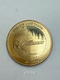 Harveys Lake Tahoe Commemorative Coin 80th Anniversary Est 1944 Gold Edition