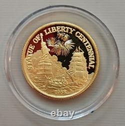 Hutt River Province 1986 Statue of Liberty Centennial One Sovereign GOLD, KMX#20