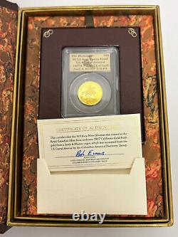 IN BOX! 1857/0 $10 49er Horseman. 913 Fine Cal Gold PCGS Deep Cameo Proof #0926