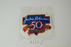 Jackie Robinson 50th Anniversary Commemorative Coin Gold $5 Card, Pin, Patch