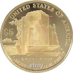 Jamestown 400th Anniversary Commemorative 2007 W Proof Gold $5 OGP COA