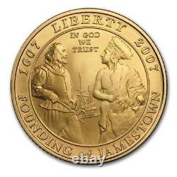 Jamestown 400th Anniversary Commemorative Proof 5 Dollar Gold Coin