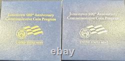 Jamestown Proof 2007-W $5 Gold 400th Aniversary Set with 2007-P Silver $1