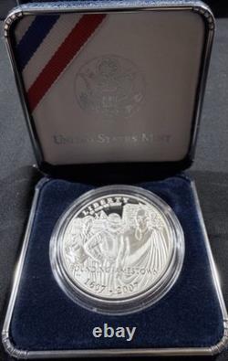 Jamestown Proof 2007-W $5 Gold 400th Aniversary Set with 2007-P Silver $1
