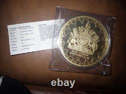 LIMITED4 Inch 95th BIRTHDAY H. M. QUEEN ELIZABETH COIN LAYERED IN 24k GOLD