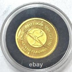 Limited Edition Columbia Space Shuttle 24 KT Gold Proof Medal Coin 1.4g With COA