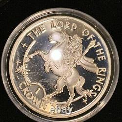 Lord of the Rings Coin Collection 1 Crown Set. 5 Coins and Gold Ring Box Set