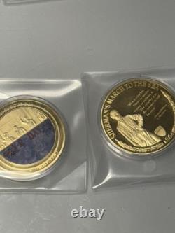 Lot Of 28 American Mint Colossal 2.75 Proof Coins 1 Missing COA Gold Plated