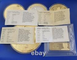 Lot Of Commemorative Coin withCOA AMERICAN Mint 24k Gold Layered BS10003
