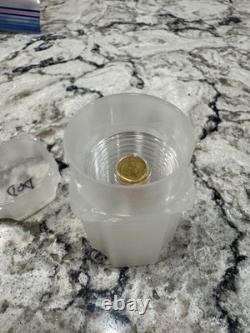 Lot of 10.999 fine gold 1/200 oz each sealed in capsule