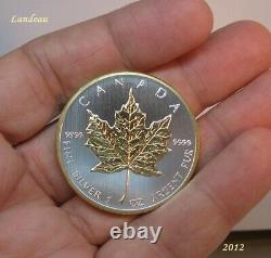Maple Leaf Gilded Two Side 24k Gold Bullion Coin 2012 & 2013