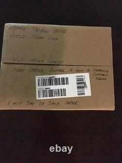Mark Twain 2016 Gold Proof Coin Unopened Mint Sealed