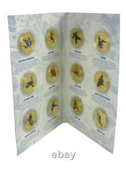 Marvel Classic Heroes 24-Carat Gold Plated Commemorative Coin Complete Set
