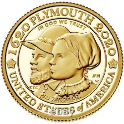 Mayflower 400th Anniversary Gold Reverse Proof Coin