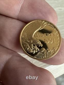 Mount Rushmore Anniversary Commemorative 1991 W Uncirculated Gold $5