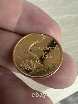 Mount Rushmore Anniversary Commemorative 1991 W Uncirculated Gold $5