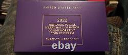 National Purple Heart Hall of Honor 2022 Three-Coin Proof Set Only 5,000 Made