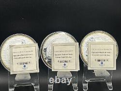 OPERATION OVERLORD Colossal FOUR Coin Set Collection Spot Gold COA WithFREE CASE