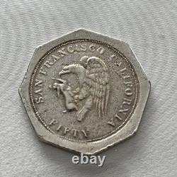 Octagon San Francisco $50 Gold Slug From The Gold Rush Era 1850 To 1860