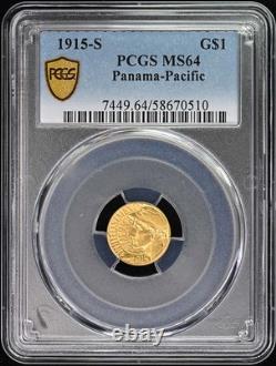 PANAMA PACIFIC 1915-S G$1 Gold Commemorative PCGS MS64