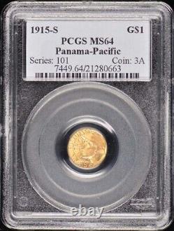 PANAMA PACIFIC 1915-S G$1 Gold Commemorative PCGS MS64