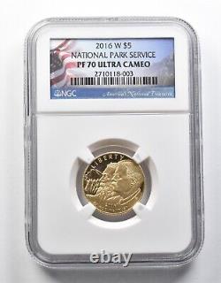 PF70 UCAM 2016-W $5 National Park Service Gold Commemorative NGC 2077