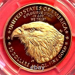 Pcgs-70 Advanced Release (b4 Fdi) Damstra 2021-w Ty2 $50 1 Oz Proof Gold Eagle