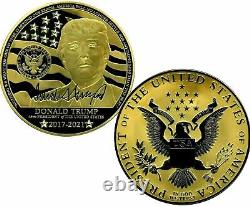 President Donald Trump Crystal-inlaid Commemorative Coin Proof Value $199.95