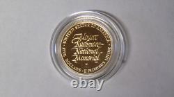 Proof 1991-W Mount Rushmore $5 Gold Commemorative With Box and COA