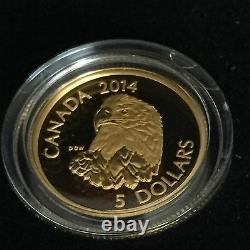 Pure Gold and Platinum Coins Bald Eagle Mintage 3,000 (2014)