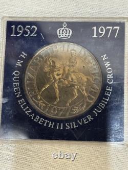 RARE 1977 Queen Elizabeth II Silver Jubilee Crown Coin DG. REG FD