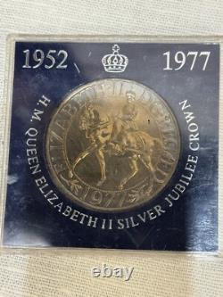 RARE 1977 Queen Elizabeth II Silver Jubilee Crown Coin DG. REG FD