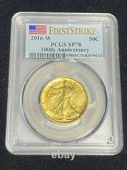 REDUCED! 2016 W Gold Walking Liberty Half Dollar Centennial Coin NGC SP70 F/S