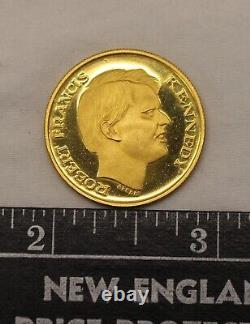 ROBERT FRANCIS KENNEDY Gold Coin by AFFER Italy 10 Grams ASSASINATION 1968 RFK