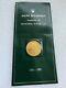 Rolex, Hans Wilsdorf Coin Fine, 22k Yellow Gold Commemorative Coin, Mounted In A