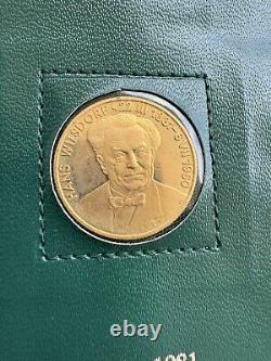 ROLEX, HANS WILSDORF COIN Fine, 22K yellow gold commemorative coin, mounted in a