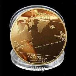 Rare Titanic / Gold Color Commemorative Coin / Free Shipping