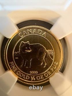 Royal Canadian Mint 2014 Arctic Fox $10 1/4 oz Gold. 9999 NGC MS69 8861152-007