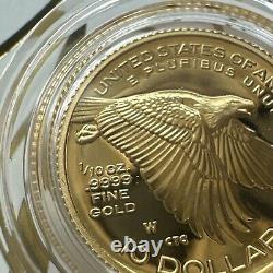 SUPERB GEM BU 2018-W American Liberty High Relief Proof 1/10 oz Gold OGP & COA