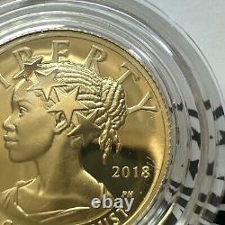 SUPERB GEM BU 2018-W American Liberty High Relief Proof 1/10 oz Gold OGP & COA