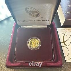 SUPERB GEM BU 2018-W American Liberty High Relief Proof 1/10 oz Gold OGP & COA