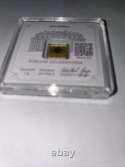 Schloss Güldengossa Gold Bar 1g 999.9 Fine Gold, 1g Total Precious Metal Content