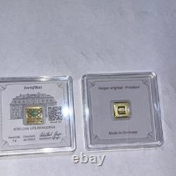 Schloss Güldengossa Gold Bar 1g 999.9 Fine Gold, 1g Total Precious Metal Content