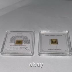 Schloss Güldengossa Gold Bar 1g 999.9 Fine Gold, 1g Total Precious Metal Content