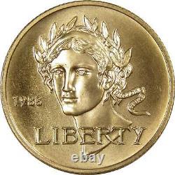 Seoul Olympiad Commemorative 1988 W 90% Gold BU Uncirculated $5 Coin