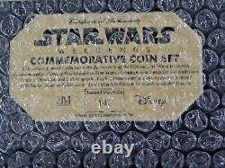 Star Wars Disney Weekend Commemorative Coin Set 24K Gold Overlay Coin LE 140/250